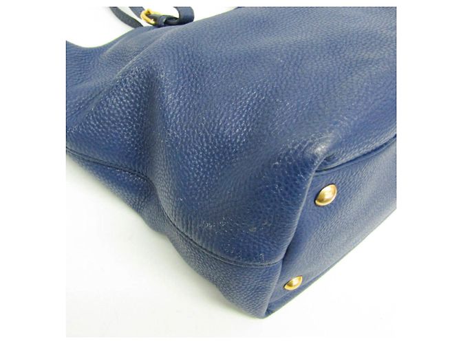 Damentasche aus Leder Miu Miu Marineblau - Ansicht 5