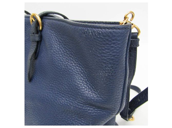 Damentasche aus Leder Miu Miu Marineblau - Ansicht 7