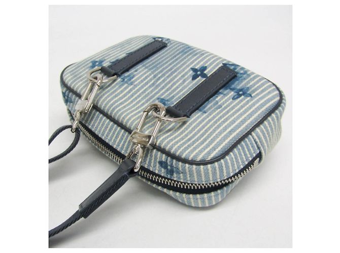 Pochette Outdoor Monogram Louis Vuitton Bianco Blu - vista 4