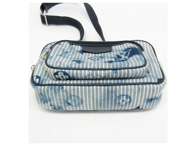 Pochette Outdoor Monogram Louis Vuitton Bianco Blu - vista 7