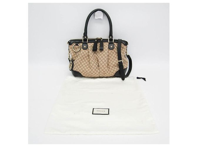 Borsa Gucci Sukey Diamante 247902 Nero Beige - vista 2