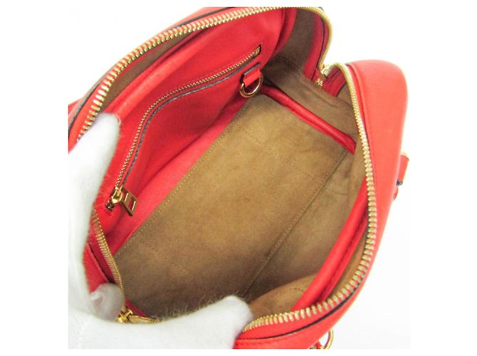 Borsa in pelle Loewe Amazona 75 Small Rosso - vista 4