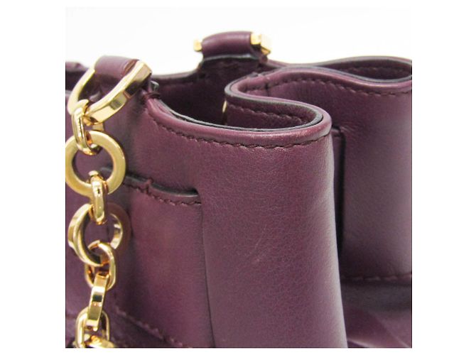Borsa in pelle Gancini di Salvatore Ferragamo Porpora - vista 11