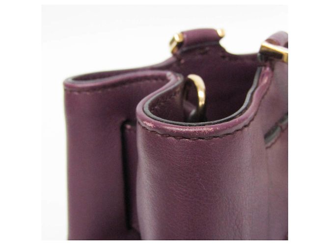 Borsa in pelle Gancini di Salvatore Ferragamo Porpora - vista 14