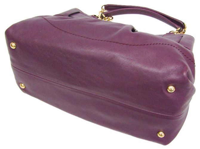Borsa in pelle Gancini di Salvatore Ferragamo Porpora - vista 2