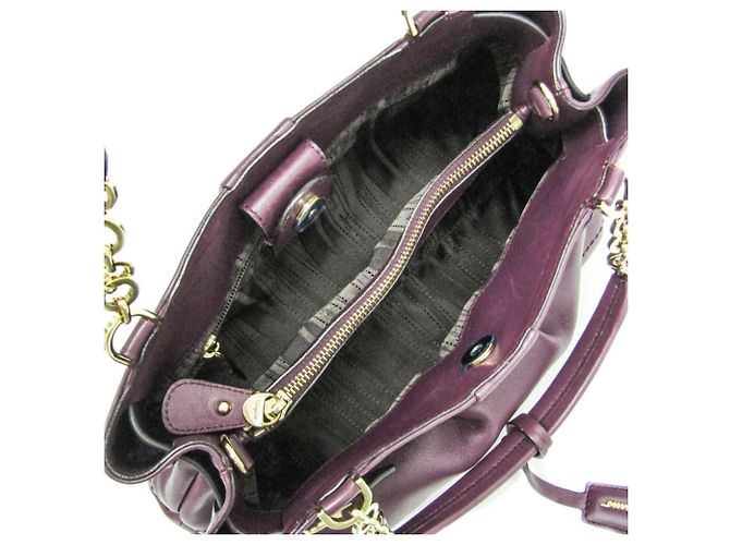 Borsa in pelle Gancini di Salvatore Ferragamo Porpora - vista 3