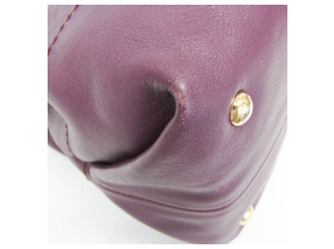 Borsa in pelle Gancini di Salvatore Ferragamo Porpora - vista 4