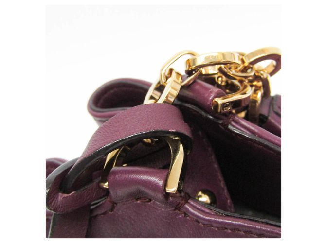 Borsa in pelle Gancini di Salvatore Ferragamo Porpora - vista 8