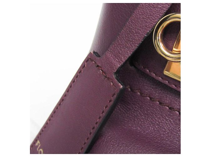 Borsa in pelle Gancini di Salvatore Ferragamo Porpora - vista 9