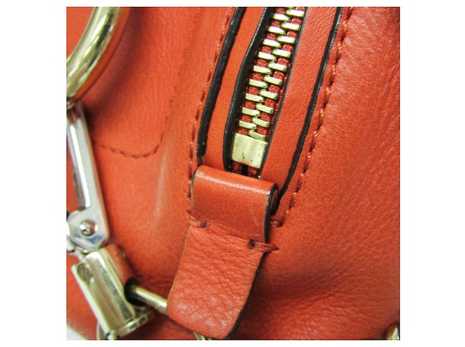 Zaino in pelle e suede Chloé Faye da donna in arancione - vista 14