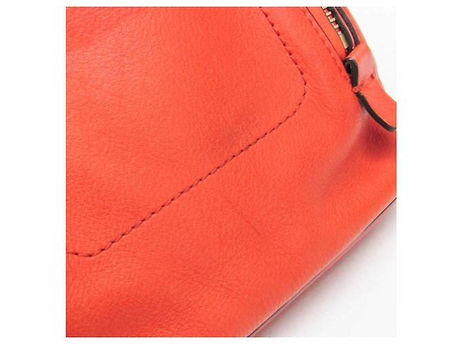 Zaino in pelle e suede Chloé Faye da donna in arancione - vista 16