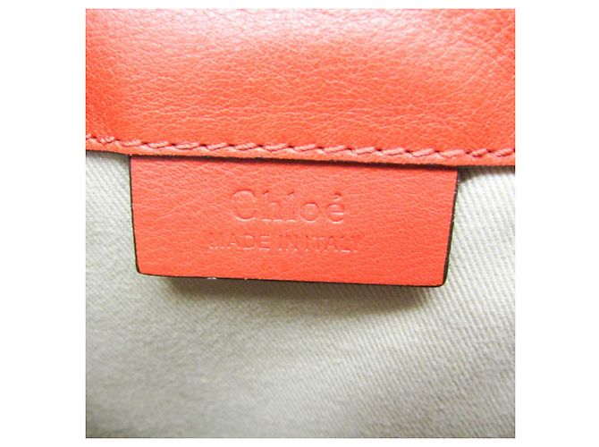 Zaino in pelle e suede Chloé Faye da donna in arancione - vista 19