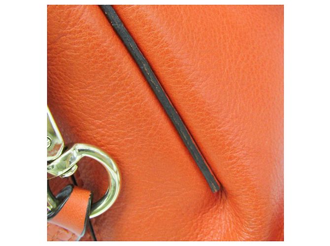 Zaino in pelle e suede Chloé Faye da donna in arancione - vista 9