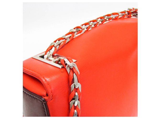 Fendi 8BR677 Leder Schultertasche Rot Bordeaux - Ansicht 11