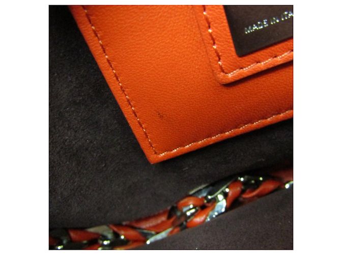 Fendi 8BR677 Leder Schultertasche Rot Bordeaux - Ansicht 15