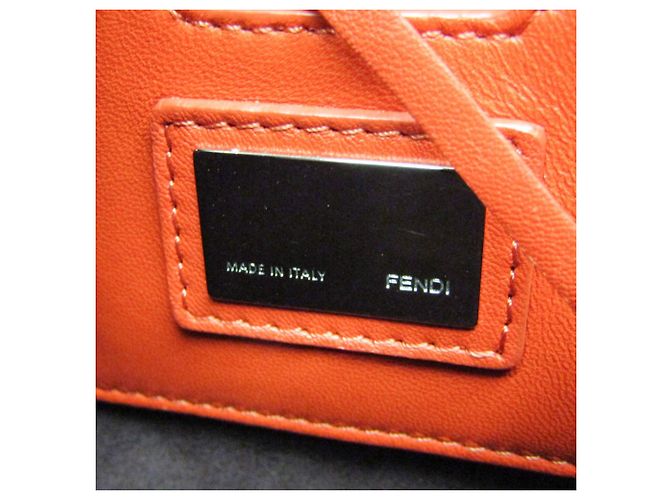 Fendi 8BR677 Leder Schultertasche Rot Bordeaux - Ansicht 16