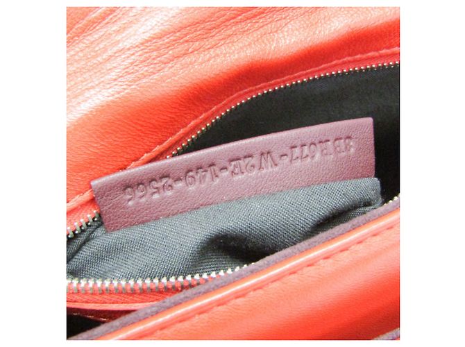 Fendi 8BR677 Leder Schultertasche Rot Bordeaux - Ansicht 17