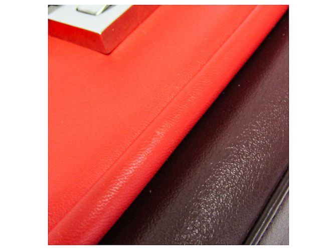 Fendi 8BR677 Leder Schultertasche Rot Bordeaux - Ansicht 8