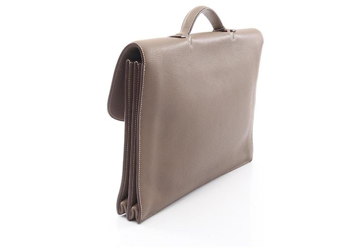 Hermès Borsa Hermes Sac à Dépêches 38 Marrone Taupe - vista 2