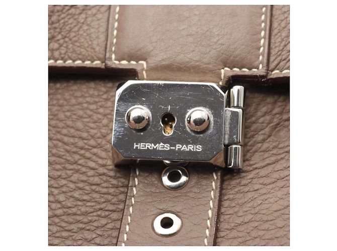 Hermès Borsa Hermes Sac à Dépêches 38 Marrone Taupe - vista 6