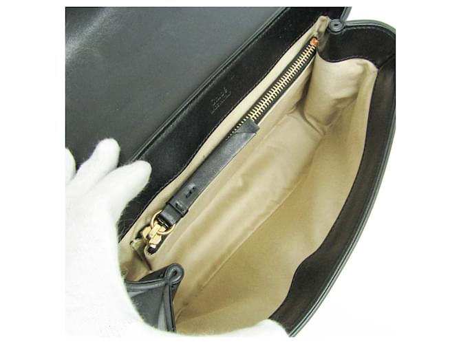 Borsa Double Carry C di Chloé Nero - vista 4