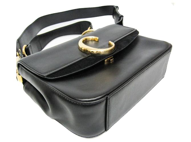 Borsa Double Carry C di Chloé Nero - vista 5