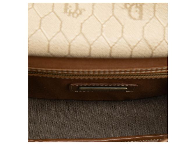 Dior Beiger Honigwaben-beschichteter Canvas Umhängetasche - Ansicht 4