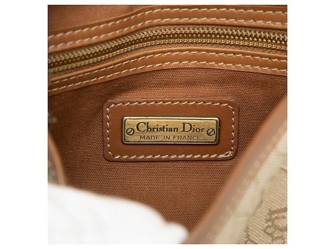 Dior Beiger Honigwaben-beschichteter Canvas Umhängetasche - Ansicht 5