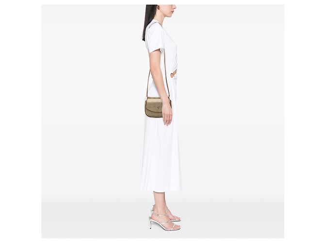 Dior Beiger Honigwaben-beschichteter Canvas Umhängetasche - Ansicht 6