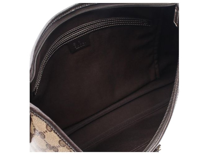 Bolso de Hombro Gucci Beige GG Crystal Abbey D Ring - vista 3