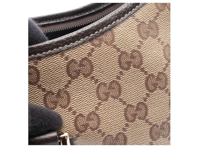 Bolso de Hombro Gucci Beige GG Crystal Abbey D Ring - vista 5