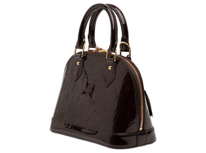 Louis Vuitton Alma BB in Vernis Monogram Viola Porpora - vista 2