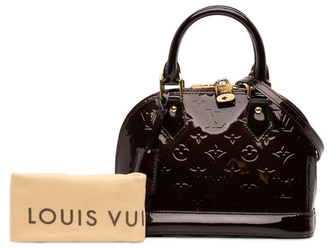 Louis Vuitton Alma BB in Vernis Monogram Viola Porpora - vista 8