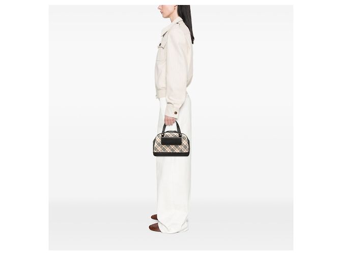 Borsa in tela Nova Check beige di Burberry - vista 6