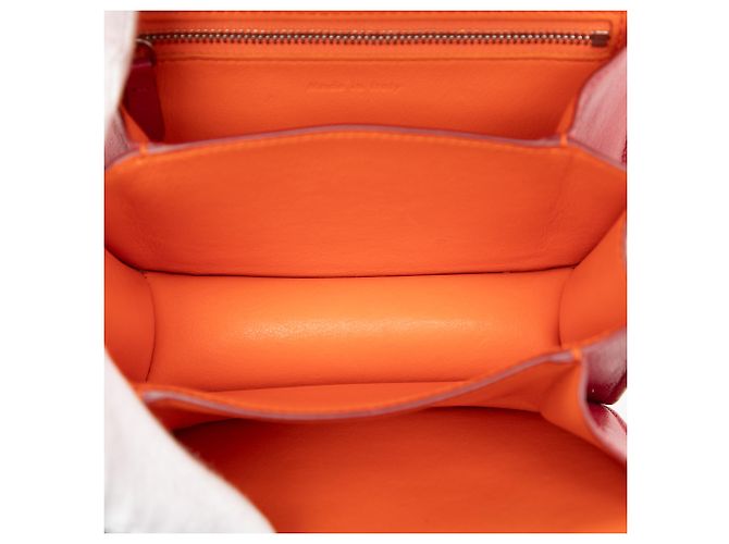 Classic Box Céline Celine Rosso Piccola Borsa in Pelle di Vitello Classica - vista 4