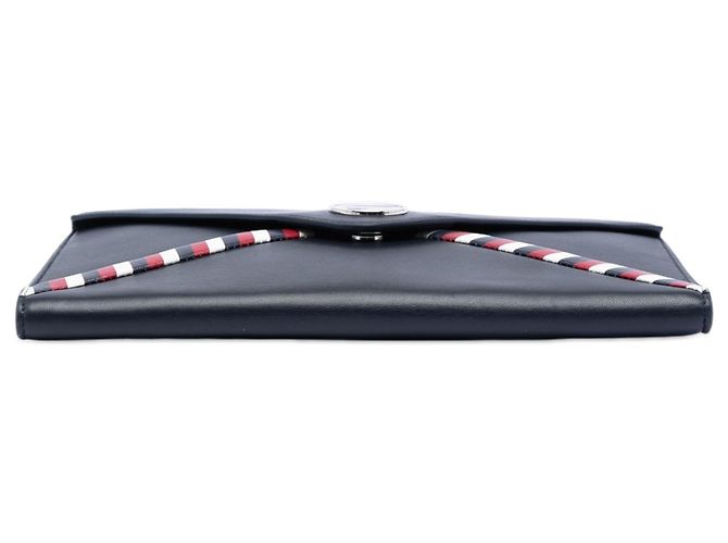 Clutch Envelope Airlines in Pelle di Agnello Blu Chanel Blu navy - vista 3