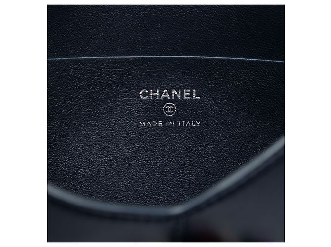Clutch Envelope Airlines in Pelle di Agnello Blu Chanel Blu navy - vista 5