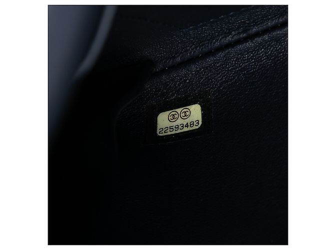 Clutch Envelope Airlines in Pelle di Agnello Blu Chanel Blu navy - vista 6