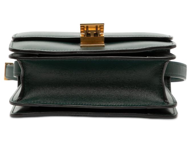 Classic Box Céline Celine Verde Piccola Scatola Classica in Pelle di Vitello Verde scuro - vista 3