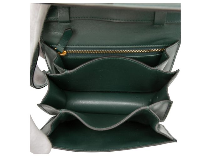 Classic Box Céline Celine Verde Piccola Scatola Classica in Pelle di Vitello Verde scuro - vista 4