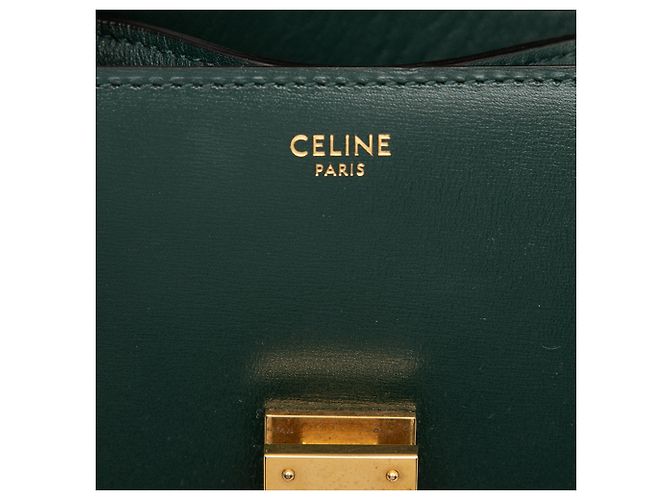 Classic Box Céline Celine Verde Piccola Scatola Classica in Pelle di Vitello Verde scuro - vista 5