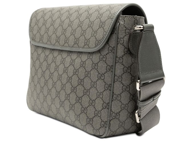 Borsa a tracolla Ophidia GG Supreme media grigia Gucci Marrone - vista 2