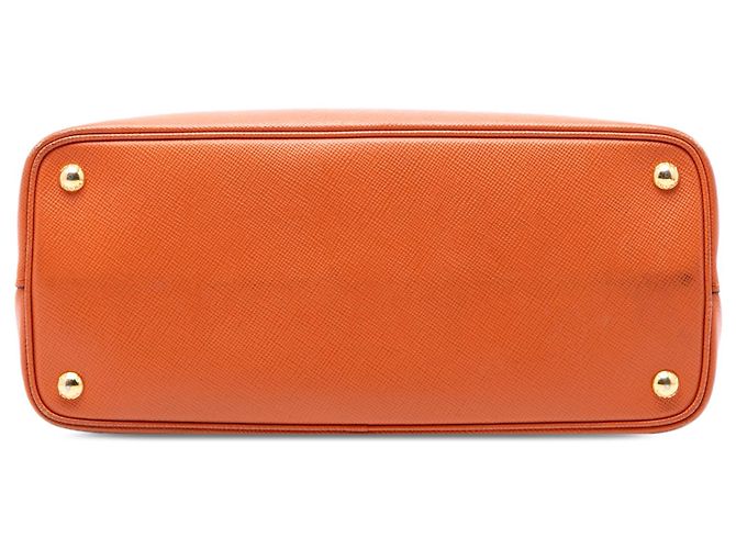Borsa Prada Orange Medium Saffiano Cuir Double Handle Satchel Arancione - vista 3