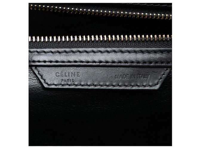 Luggage Céline Celine Braune Mini Bicolor Canvas- und Leder-Reisetasche Beige - Ansicht 5