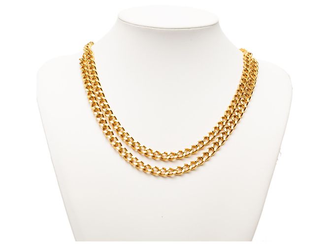 Collana a catena a doppio giro placcata in oro Chanel D'oro - vista 5