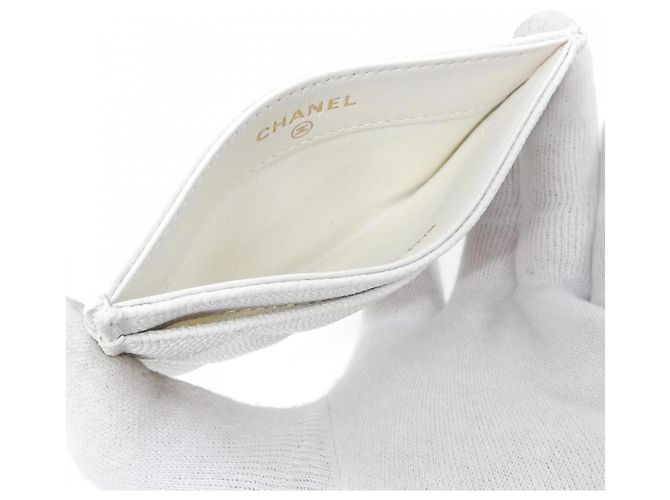 Timeless Chanel zeitlos klassischer Visitenkartenhalter Weiß - Ansicht 5