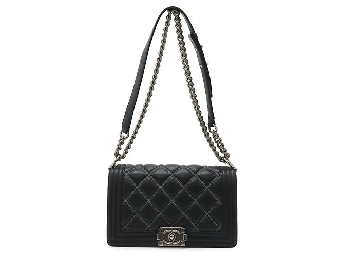 Borsa a Spalla Chanel Boy Chanel 25 Nero - vista 2