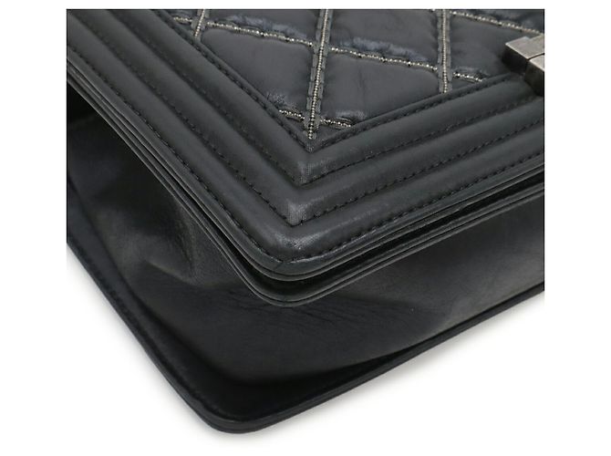 Borsa a Spalla Chanel Boy Chanel 25 Nero - vista 4