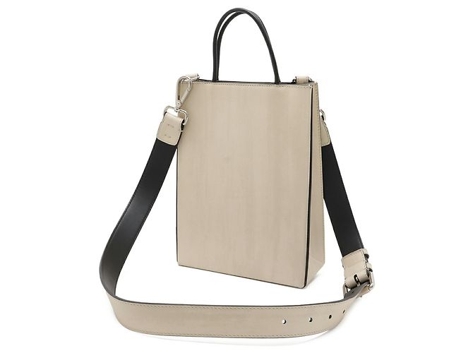 Fendi Lederhandtasche Schwarz Beige - Ansicht 3