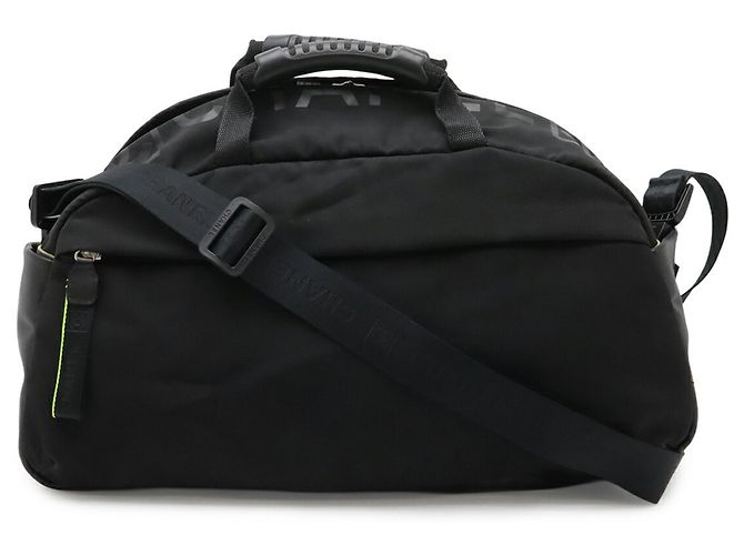 Borsa Boston Chanel in nero e giallo - vista 2